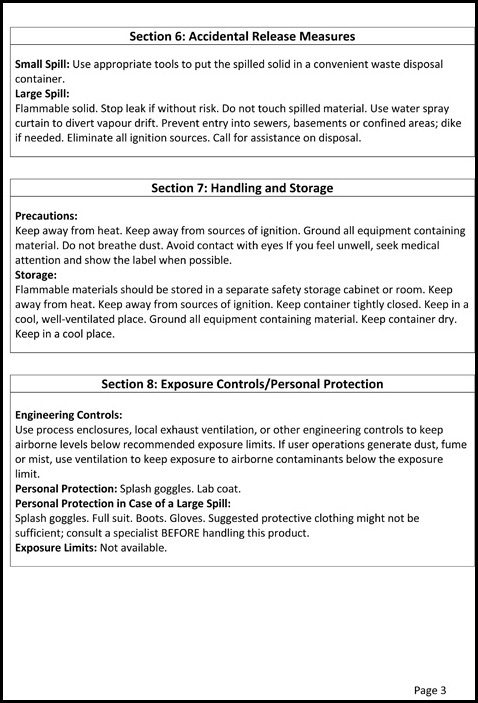 MSDS Page 3